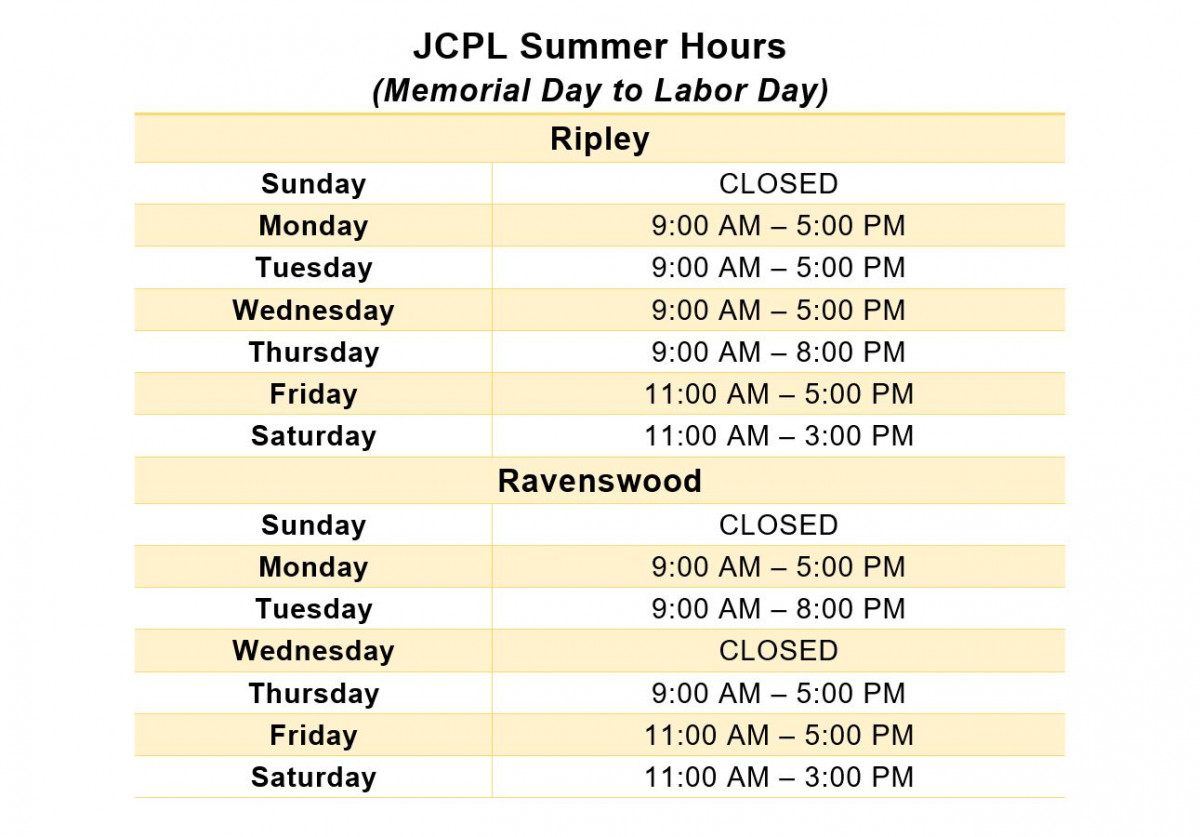 jcpl summer hours
