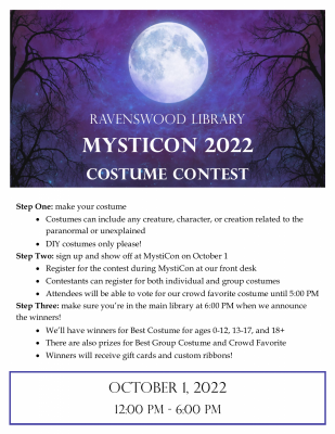 Costume contest rules flyer